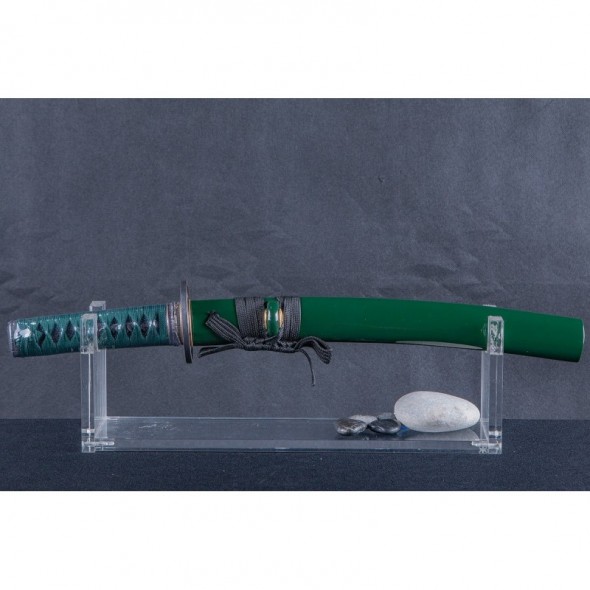 Green Saya 1060 Steel Oil Quenched Tanto