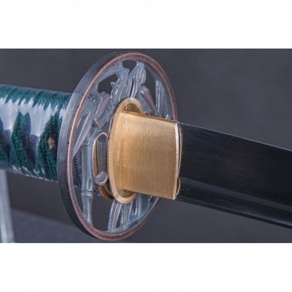 Green Saya 1060 Steel Oil Quenched Tanto