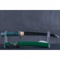 [PRE-ORDER] Green Saya 1060 Steel Oil Quenched Tanto