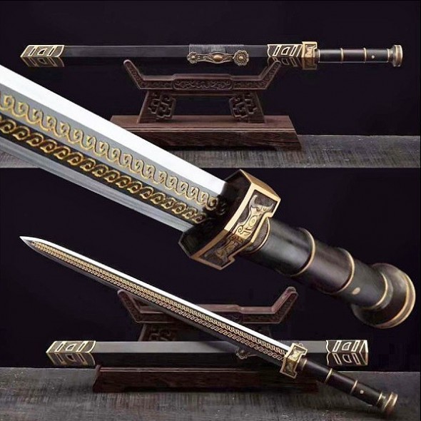 Ruyi Jian Damascus Folded Steel 如意剑