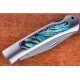 Kissing Crane Genuine Abalone Stainless Steel Mini Pocket Knife