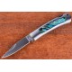Kissing Crane Genuine Abalone Stainless Steel Mini Pocket Knife