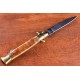 Kissing Crane Amber Bone Stiletto Pocket Knife
