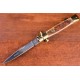 Kissing Crane Amber Bone Stiletto Pocket Knife