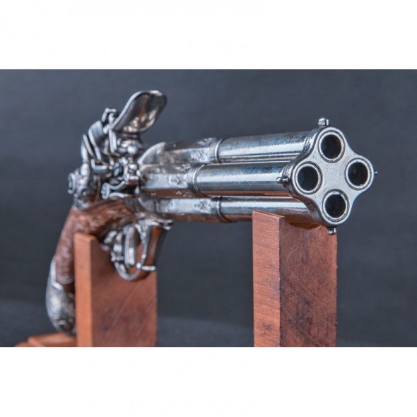 4 Barrel Flintlock Pistol, France 18th