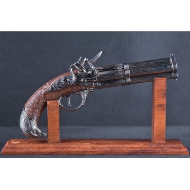 4 Barrel Flintlock Pistol, France 18th
