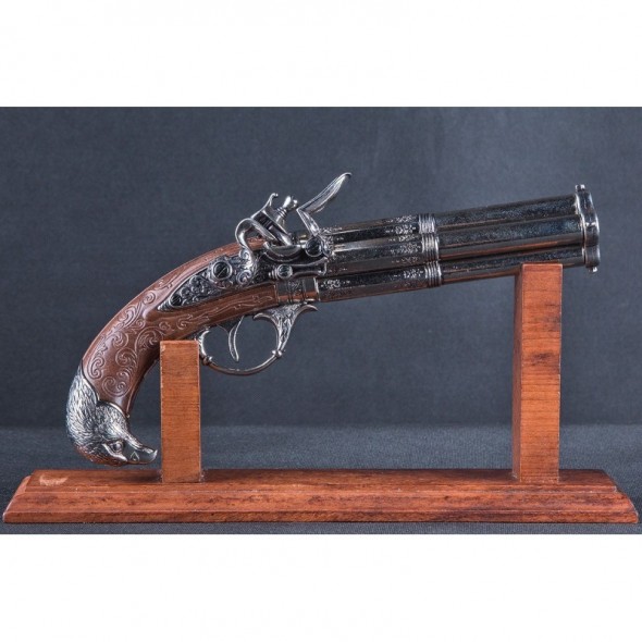 4 Barrel Flintlock Pistol, France 18th