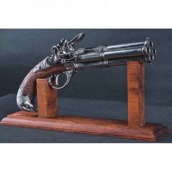 4 Barrel Flintlock Pistol, France 18th