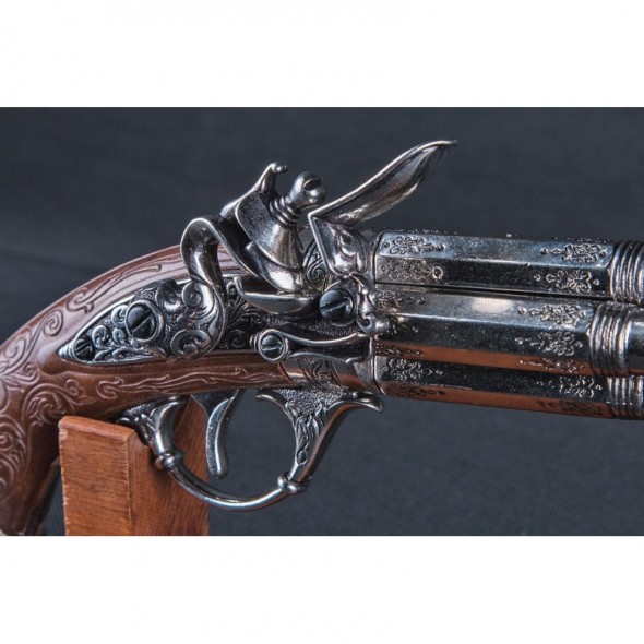 4 Barrel Flintlock Pistol, France 18th