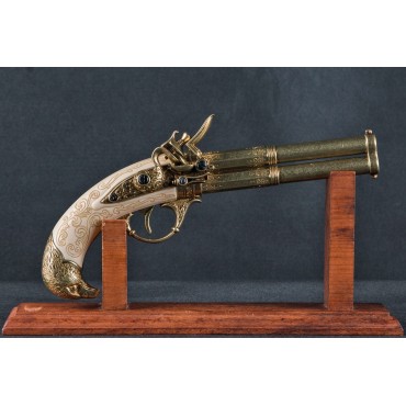 2 Barrel Flintlock , France 18th.C