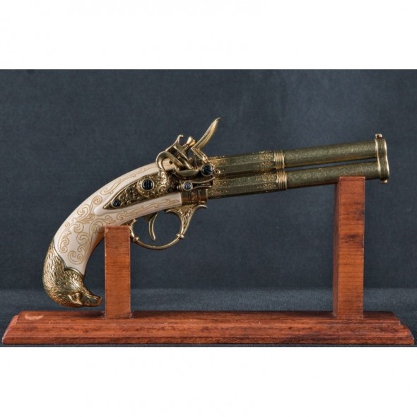 2 Barrel Flintlock , France 18th.C