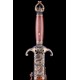 Chinese Sword Leaping The Dragon Gate 4-Sided Damascus Folded
