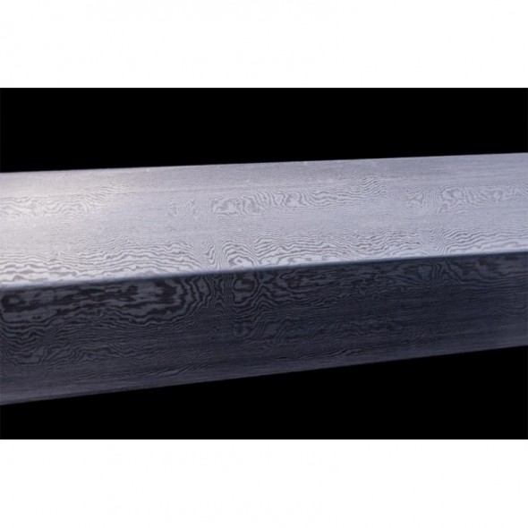 Chinese Sword Leaping The Dragon Gate 4-Sided Damascus Folded