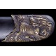 Chinese Qilin Kirin Qing Dao Sword Damascus Folded Steel Hand Polish Blade