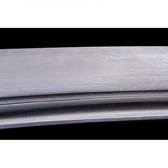 Chinese Qilin Kirin Qing Dao Sword Damascus Folded Steel Hand Polish Blade