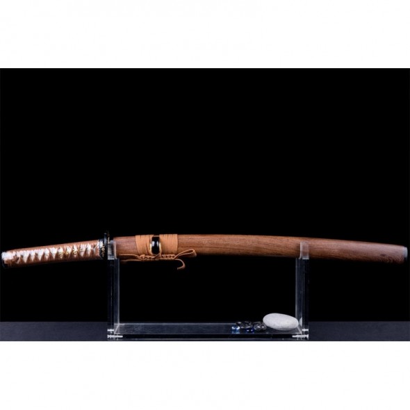 Wakizashi Unokubi-Zukuri Full Tang Clay Tempered