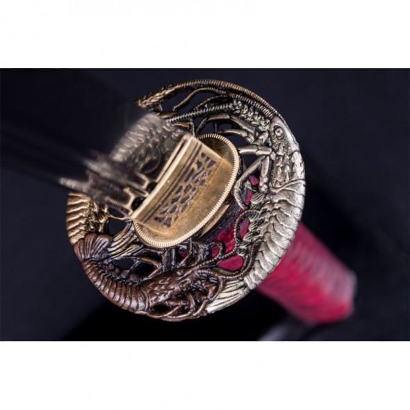 Japanese Samurai Sword Katana Unokubi-Zukuri Full Tang Clay Tempered Blade