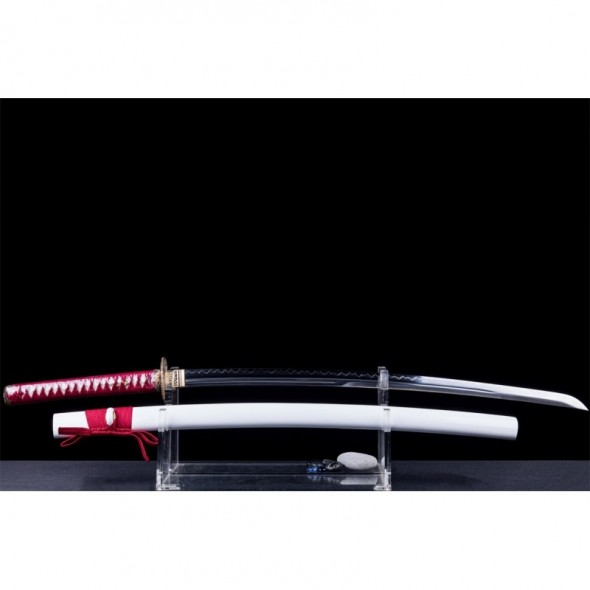 Japanese Samurai Sword Katana Unokubi-Zukuri Full Tang Clay Tempered Blade
