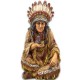 Native American Chief With Peace Pipe Sculpture