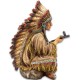 Native American Chief With Peace Pipe Sculpture
