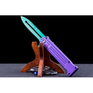 Joker Assisted Opening Stiletto Pocket Knife - Batman Switch