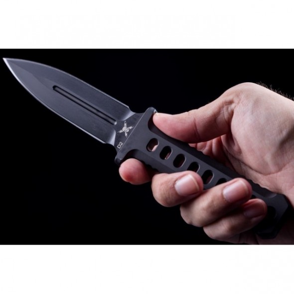 M48 Black Combat Dagger With Sheath D2 steel