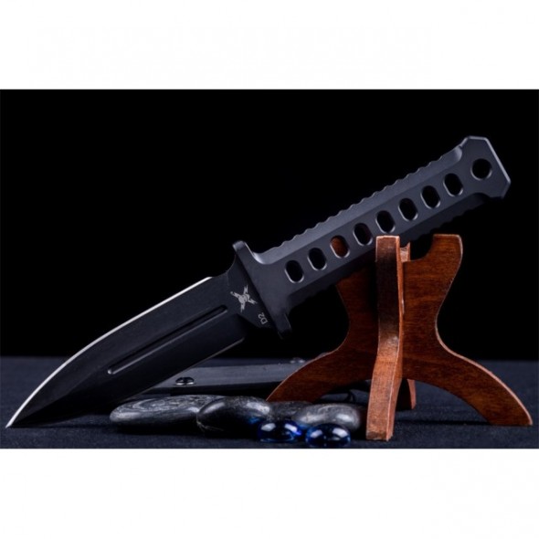 M48 Black Combat Dagger With Sheath D2 steel