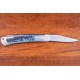 Kissing Crane Genuine Abalone And Stainless Pocket Knife