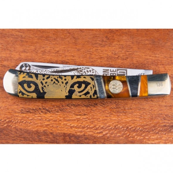 Kissing Crane Limited Edition Leopard Trapper Pocket Knife