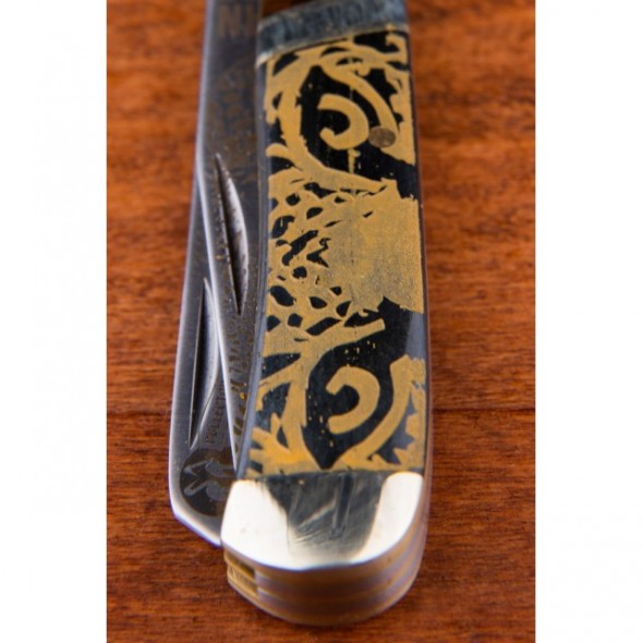 Kissing Crane Limited Edition Leopard Trapper Pocket Knife