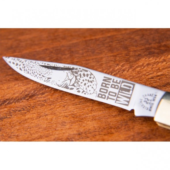 Kissing Crane Limited Edition Leopard Trapper Pocket Knife