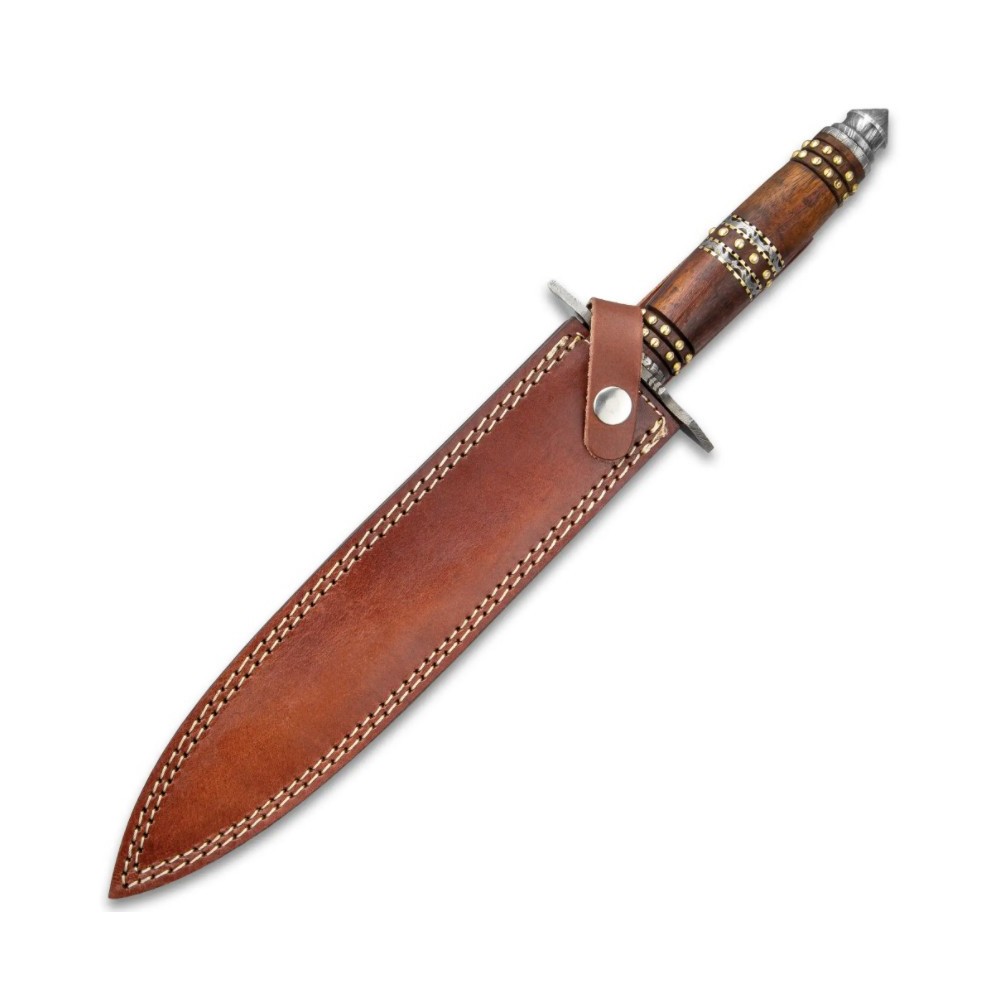 Timber Wolf Emerald Stripe Bowie Knife And Sheath