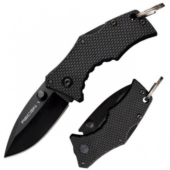Cold Steel Micro Recon 1 Blk Spear Point Plain