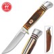 Kissing Crane Amber Bone Hunter Knife