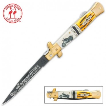 Kissing Crane Motorcycle Stiletto Knife