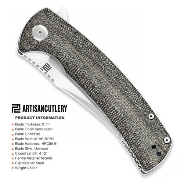 Artisan Cutlery Arroyo Folder Micarta