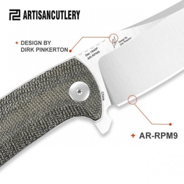 Artisan Cutlery Arroyo Folder Micarta