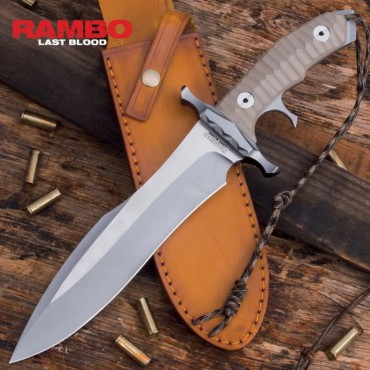 Rambo Last Blood Heartstopper Knife And Sheath - Authorized By Stallone