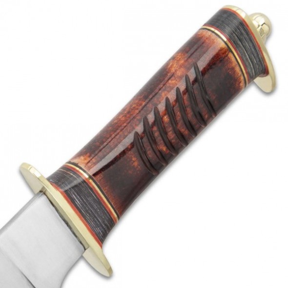 Timber Wolf Aboriginal Hunter Knife With Sheath