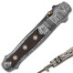 Timber Wolf Mosaic Damascus Stiletto Pocket Knife