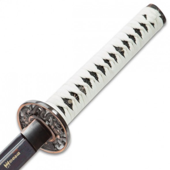 Shinwa White Knight Black Damascus Katana