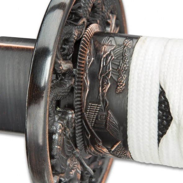 Shinwa White Knight Black Damascus Katana