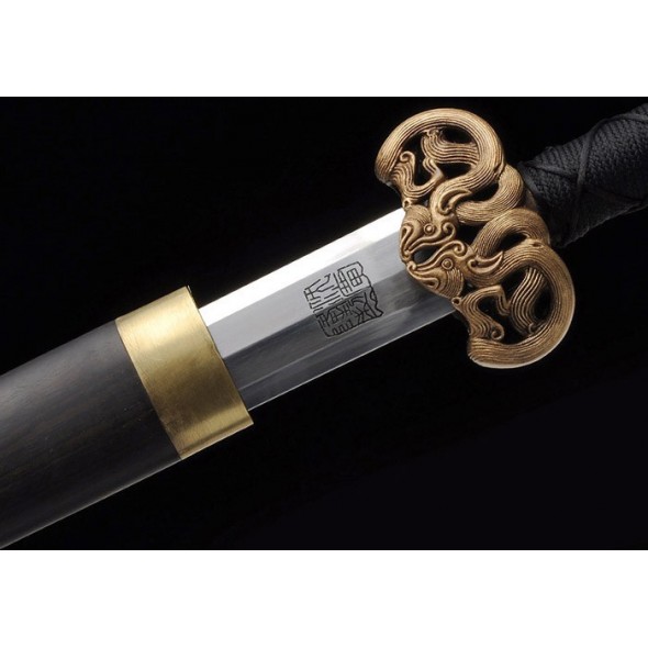 Double Dragons Han Sword 镂空双龙汉剑