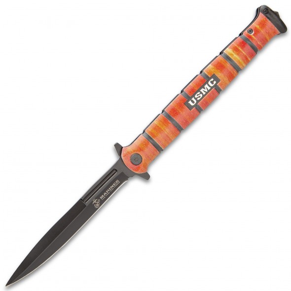 USMC Colossal Heritage Stiletto Pocket Knife