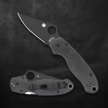 Spyderco Para 3 Plain Black Blade