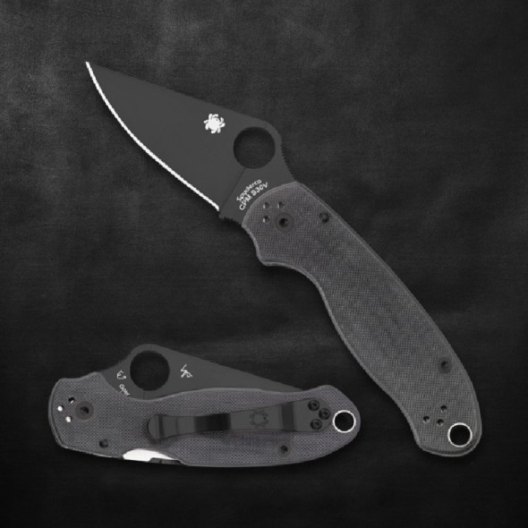 Spyderco Para 3 Plain Black Blade