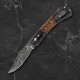 Timber Wolf File Worked Damascus Pocket Knife