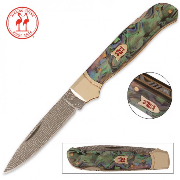 Kissing Crane Limited Edition Abalone Damascus