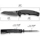 Civivi P87 Folder Damascus