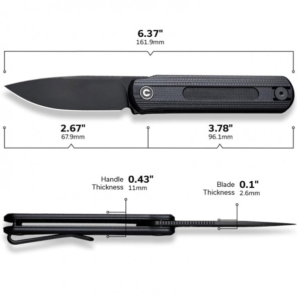 Civivi Foldis Slip Joint Black G10